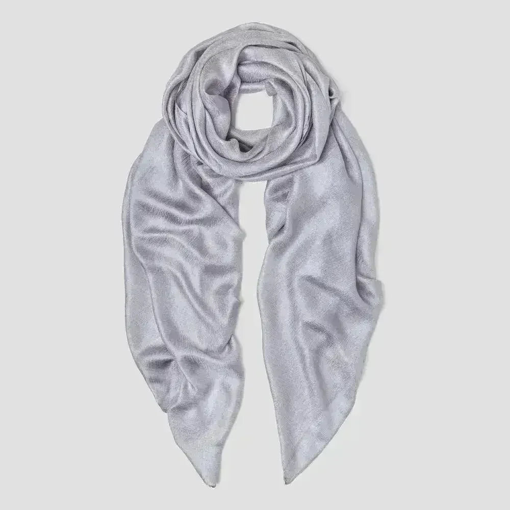 Linen Silk Scarf with Textured Finish