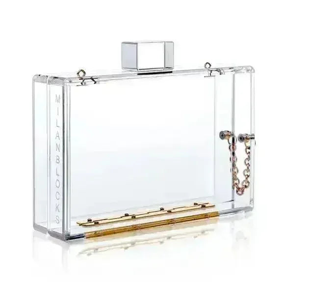 Transparent Acrylic Clear Clasp Clutch