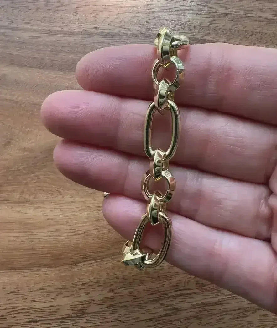 Chunky Cable Chain Link Hypoallergenic Toggle Clasp Fashion Bracelet