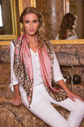 Leopard Print Silk Scarf Shawl Women Wrap – Luxury Design