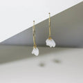 Emma Sustainable White Hoops | Recycled Gold Filled Earrings -femstylo