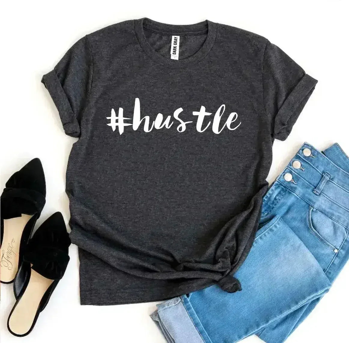 Hustle Printed Women T-Shirt | Premium Cotton | Bella Canvas