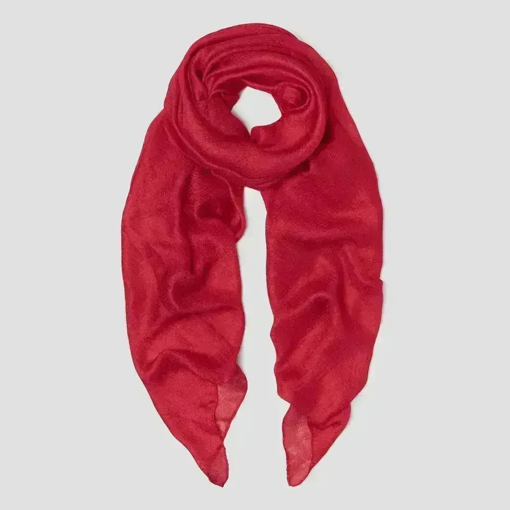 Linen Silk Scarf with Textured Finish