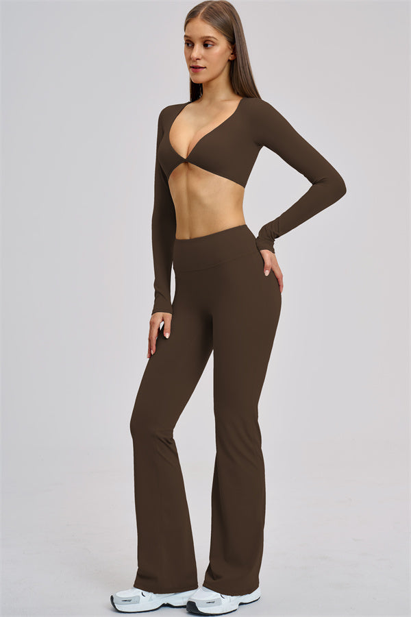 The Zestful Long Sleeve Crop Top