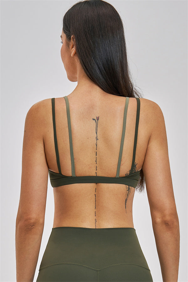 The Seraphine Layered V Sports Bra Skirt 2-Piece Set