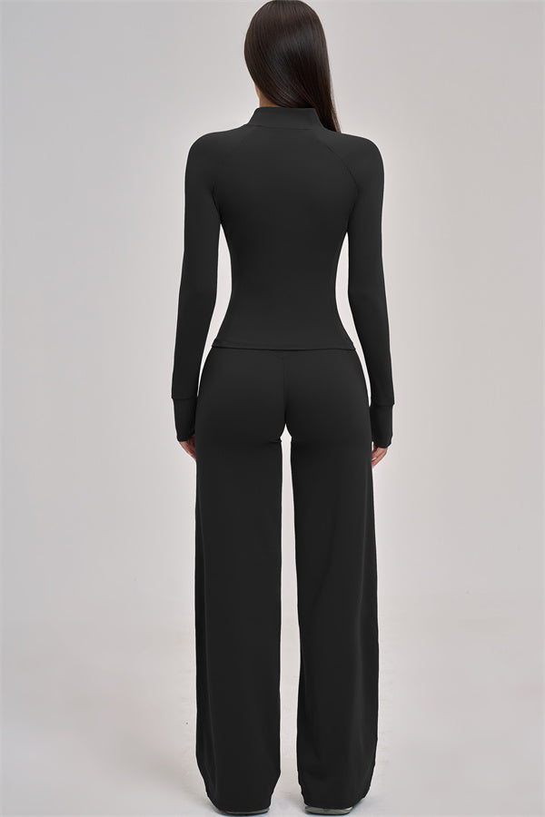 The Swoon Jacket Sports Bra Flared Leggings 3-Piece Set