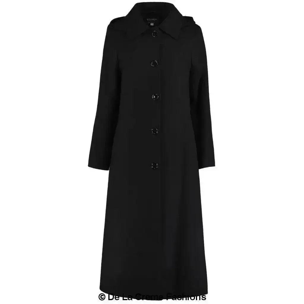 Faux Wool Longline Hooded Winter Coat