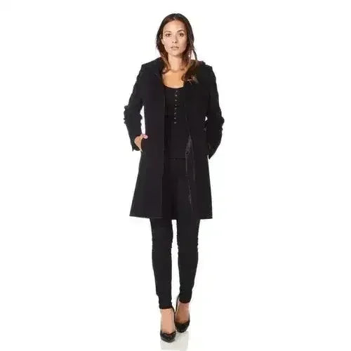 Wool Blend Hooded Coat - Zip Front Winter Coat | Femstylo