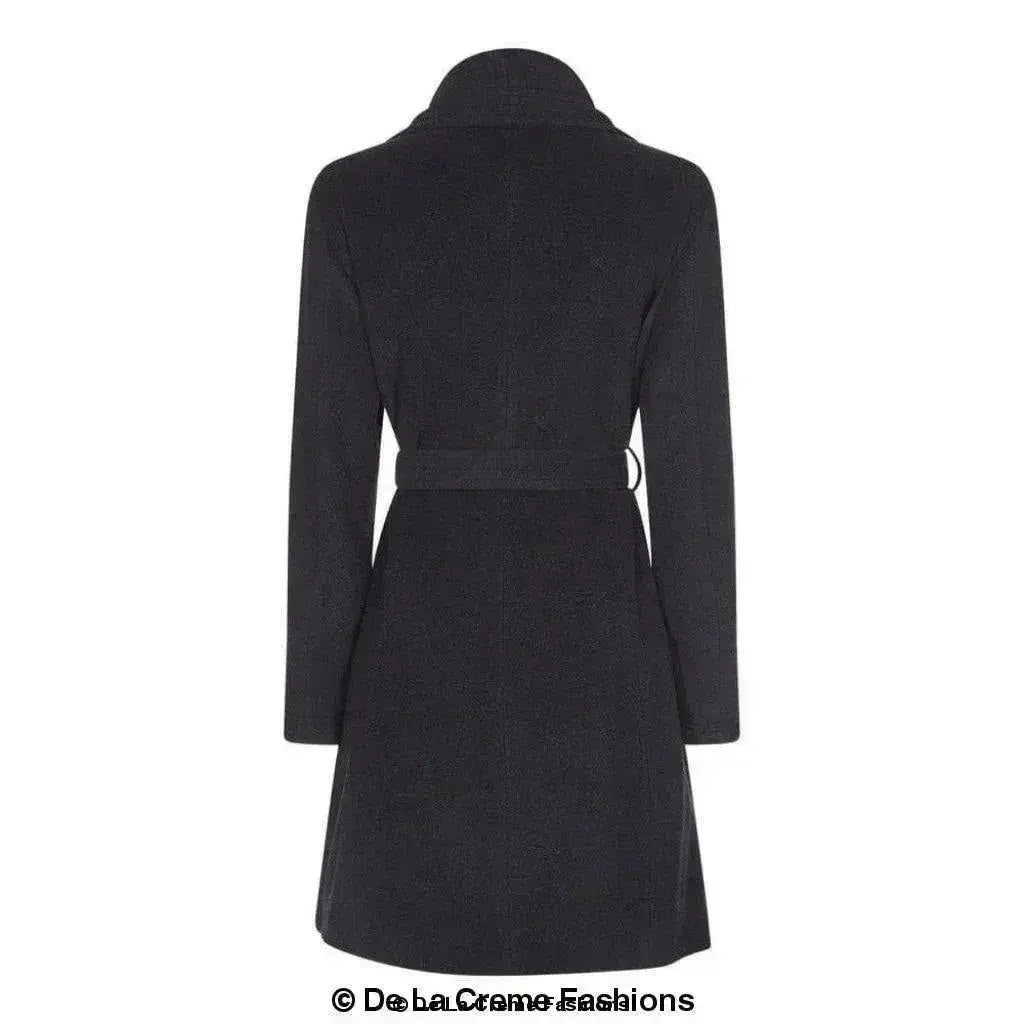 Wool Blend Large Lapel Duster Coat