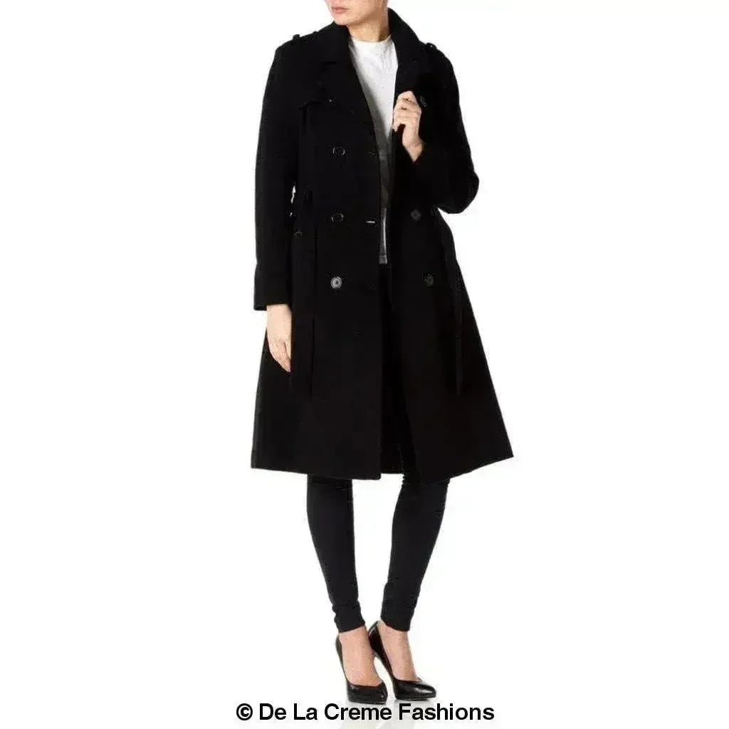 Wool Cashmere Military Coat - British Made | Femstylo