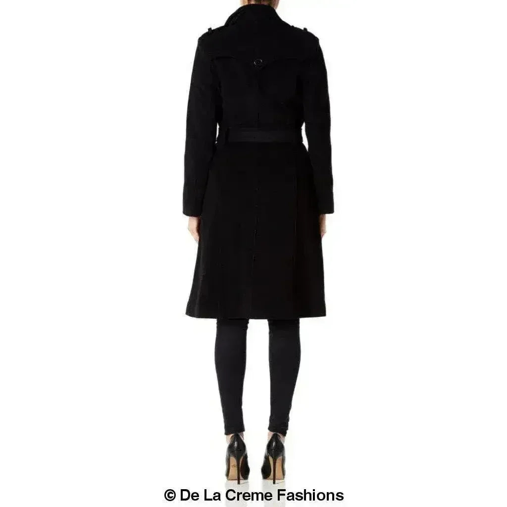Wool Cashmere Military Coat - British Made | Femstylo