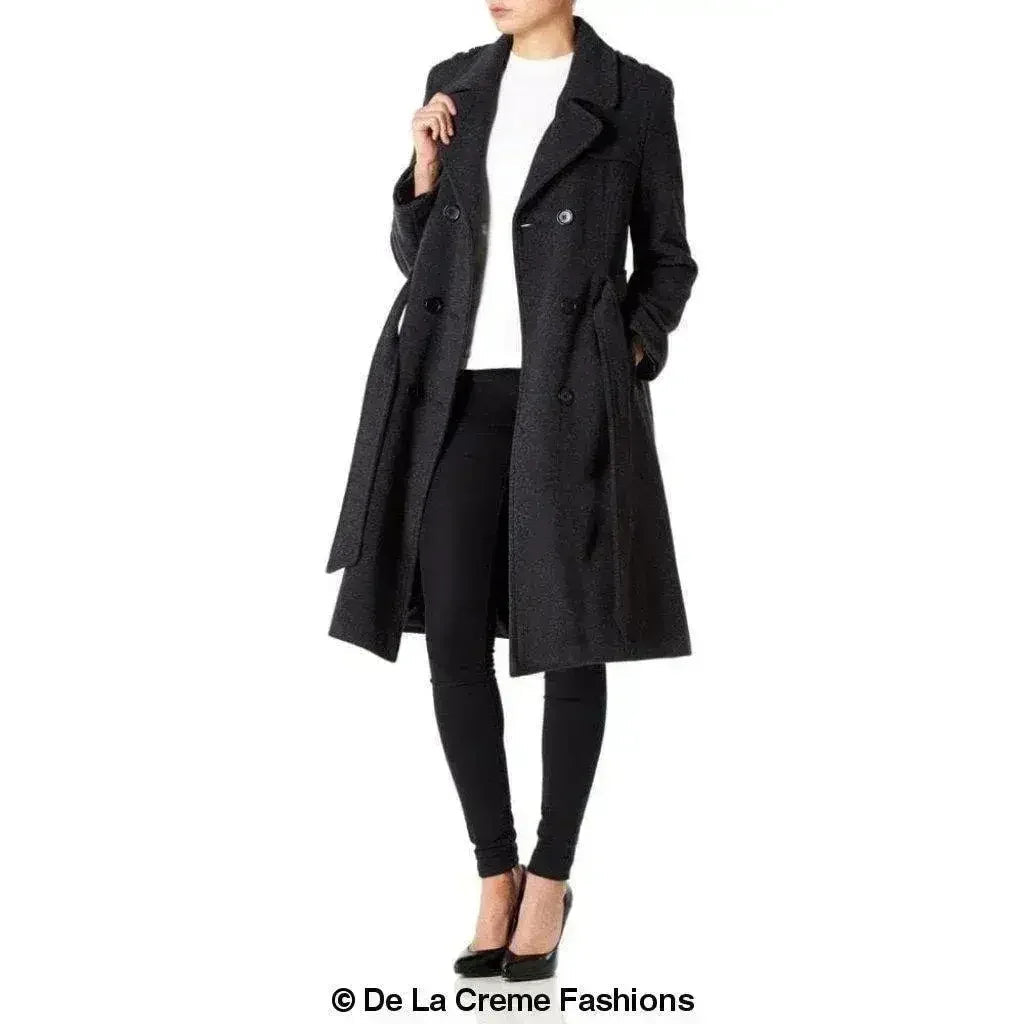 Wool Cashmere Military Coat - British Made | Femstylo