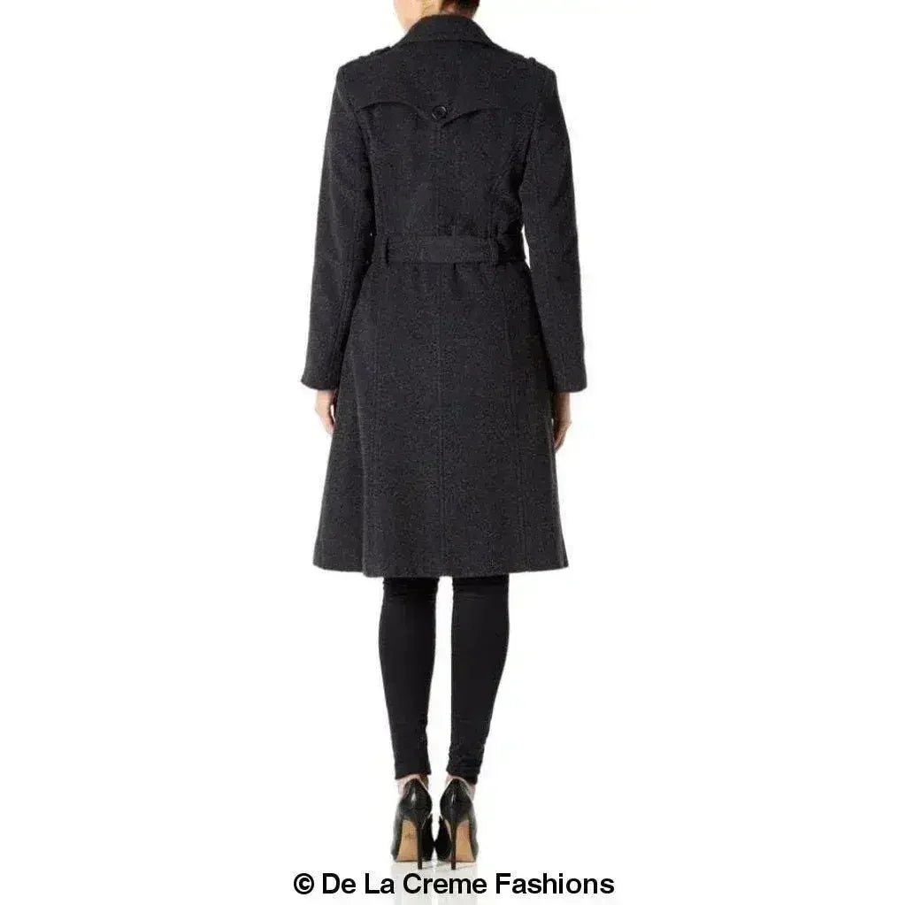 Wool Cashmere Military Coat - British Made | Femstylo