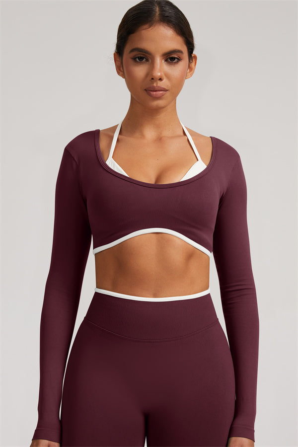 The Elevate Long Sleeve Crop top Leggings 2-Piece Set