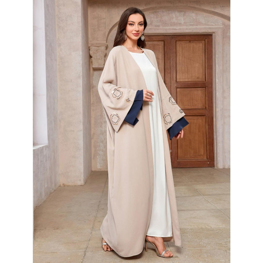 Desert Mirage Cardigan Set | Modest Muslim Luxury Batwing Sleeve Abaya (MOA182)