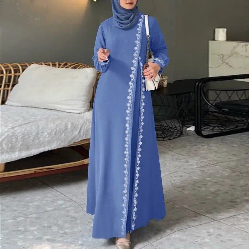 Designer Casual Abaya With Lace Detailing (MA146)