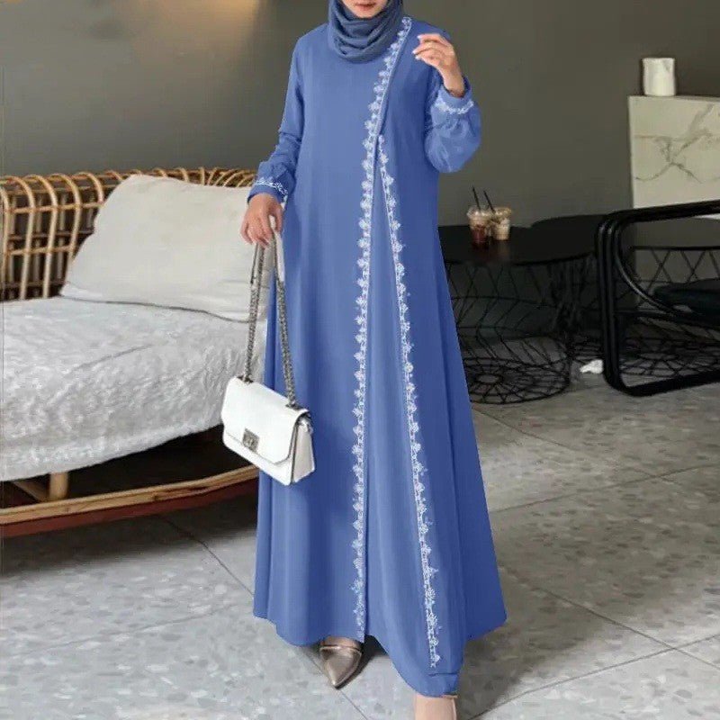Designer Casual Abaya With Lace Detailing (MA146)