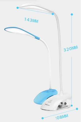 Desk Lamp USB Led Table Lamp 14 LED Table Lamp with Clip Bed Reading Book Light LED Desk Lamp Table Touch 3 Modes Blue Decorative Table Lamp Cute Study Lamps for Bedroom Décor