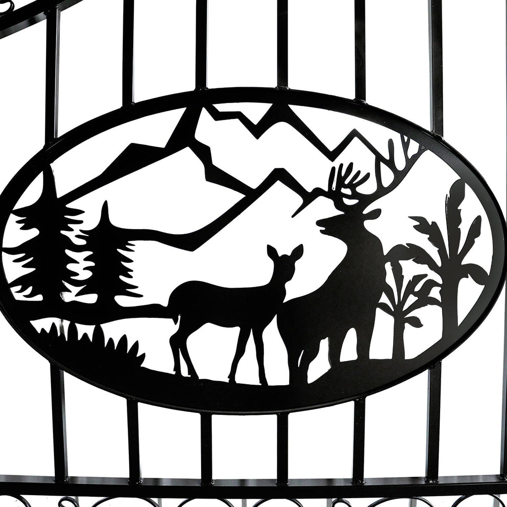 20x8 ft Steel Dual Swing Driveway Gate