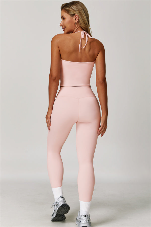 The Surge Halter Crop Top Leggings 2-Piece Set