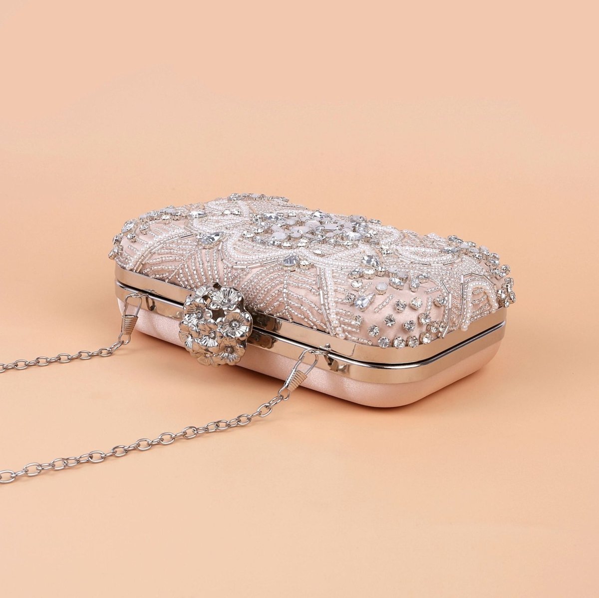 Diamond Embellished Beaded Evening Clutch Bag (MAC302)