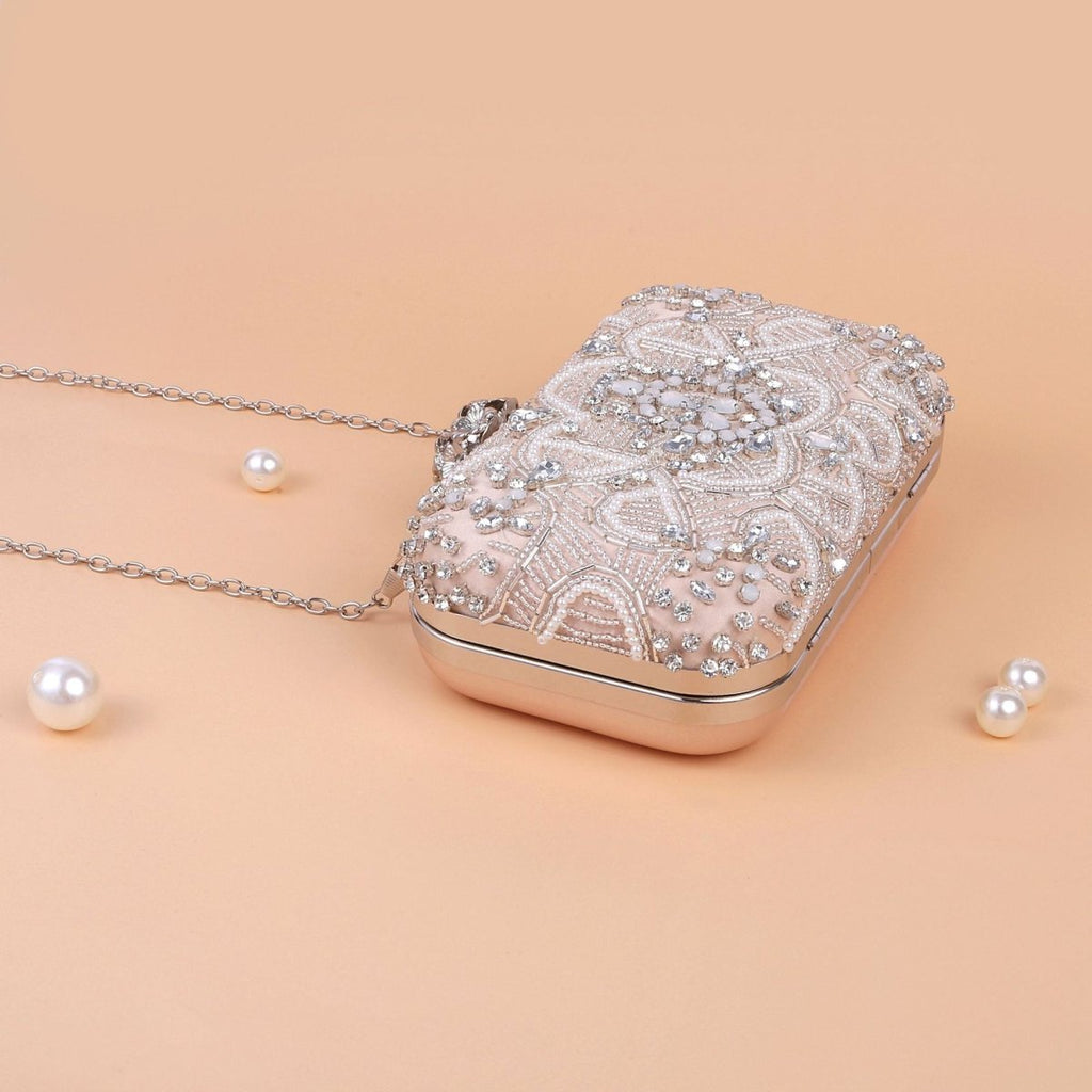 Diamond Embellished Beaded Evening Clutch Bag (MAC302)
