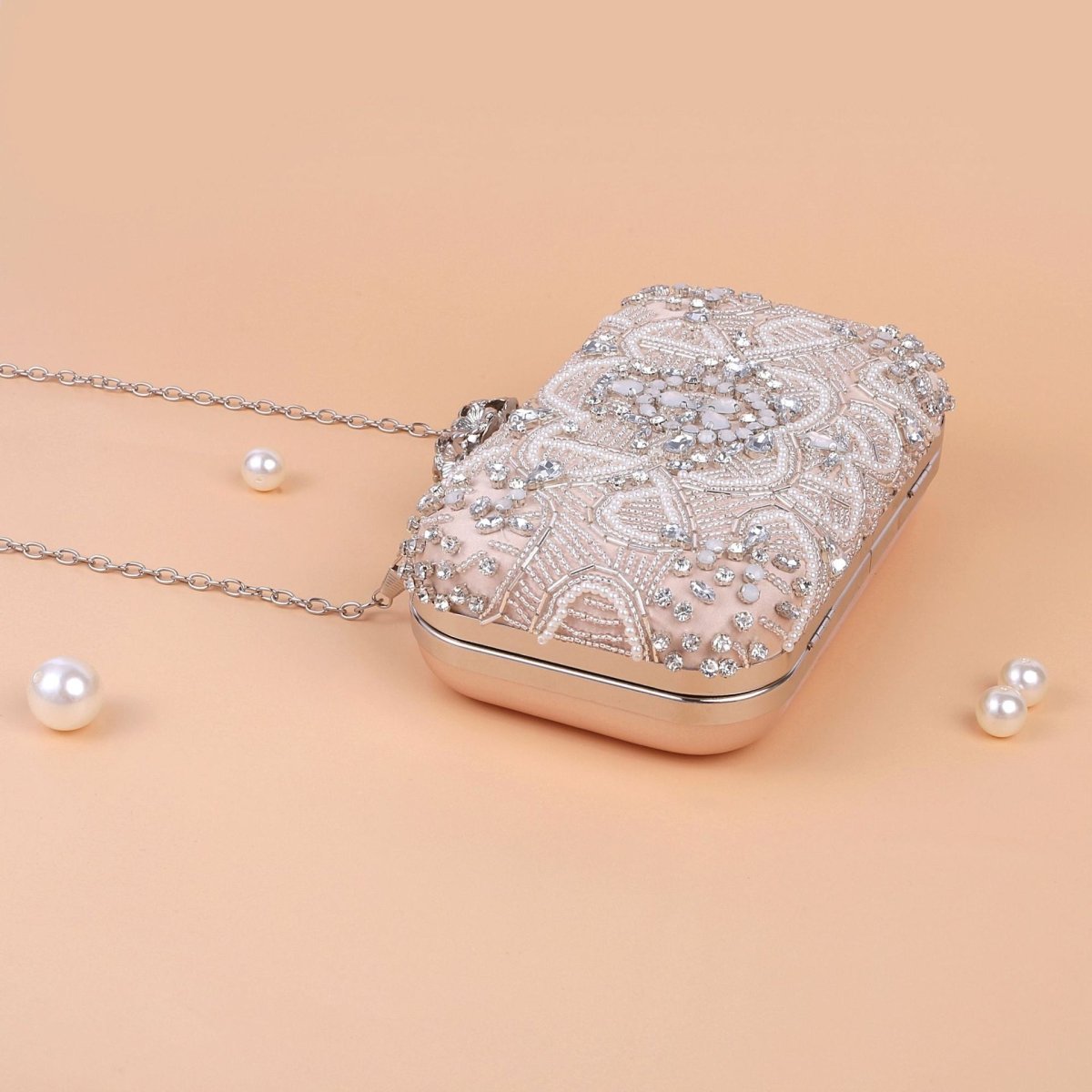 Diamond Embellished Beaded Evening Clutch Bag (MAC302)