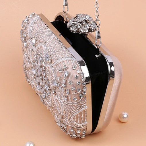 Diamond Embellished Beaded Evening Clutch Bag (MAC302)