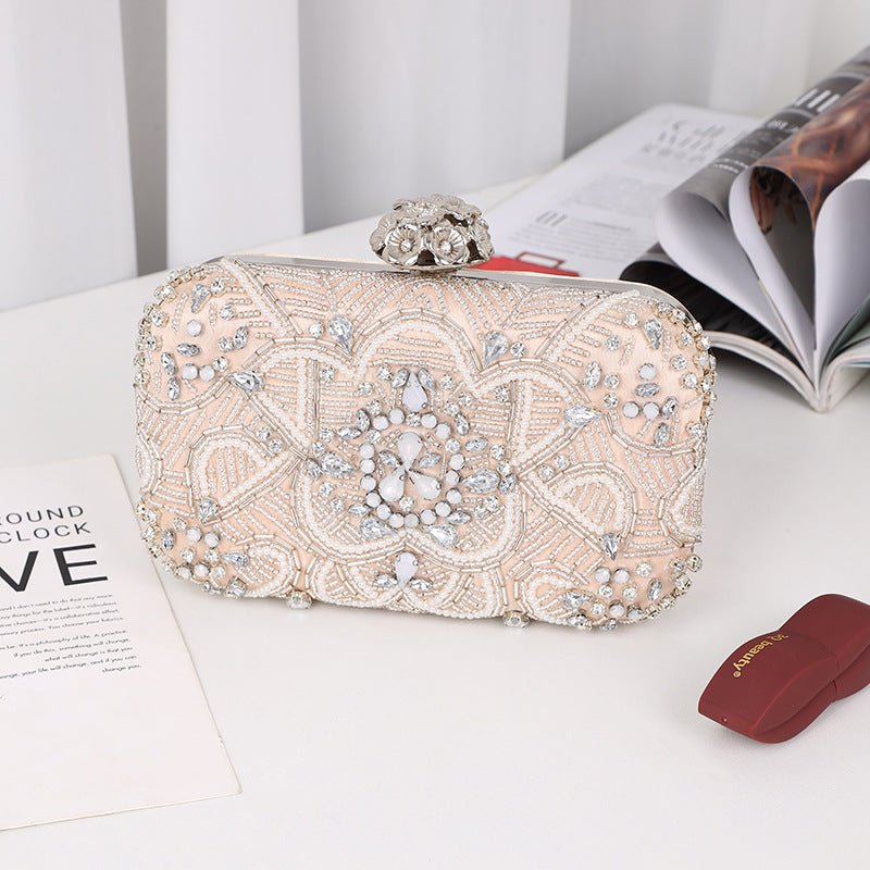 Diamond Embellished Beaded Evening Clutch Bag (MAC302)