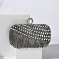 Diamond-Studded Party Clutch Versatile Layered Crystal Evening Bag (MAC283)