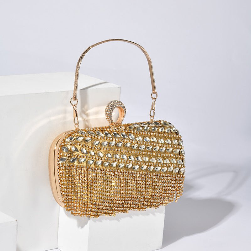 Diamond-Studded Party Clutch Versatile Layered Crystal Evening Bag (MAC283)