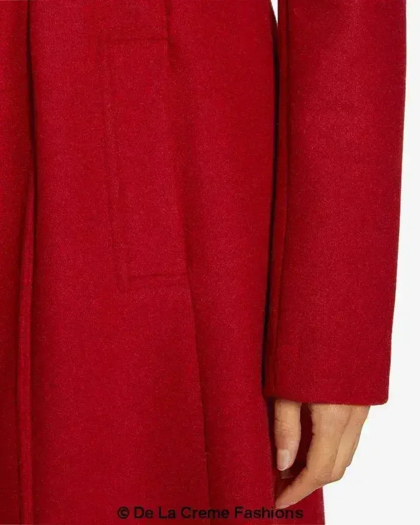 Dina Lapel Collar Duster Coat With Belt