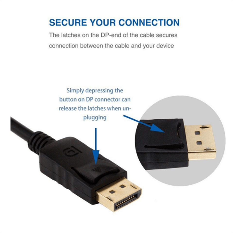 DisplayPort to VGA Adapter Cable Converter Compatible with Computer, Desktop, Laptop, PC, Monitor, Projector.