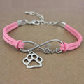 Dog Paws Best Friends Heart Animal Infinity Love Charm Bracelets Women Men Girl Boy Print Bracelet With Love And Infinity Symbol For Women Girls Faux Suede Adjustable Bracelet