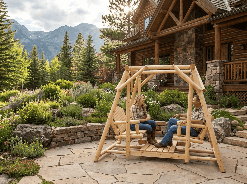 Double Benches Swing for Patio