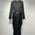 Draped Jersey Maxi Dress(MS386)