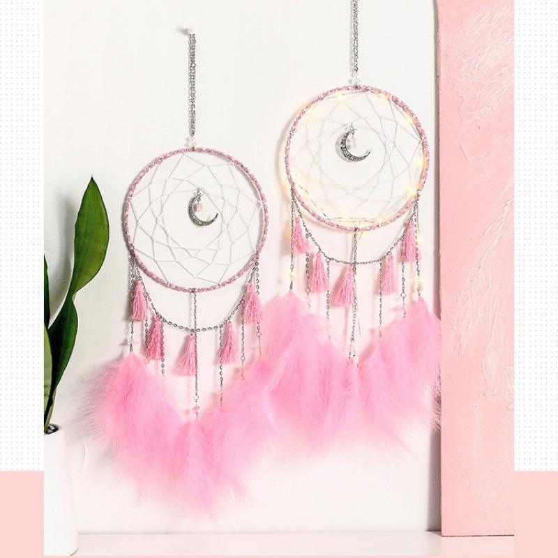 Dream Catcher Led Handmade Dream-catcher Traditional Feather Hanging Home Wall Decoration  Night Dream Catchers  Decor Ornament Wall Hanging Wind Chimes For Home Room Decoration