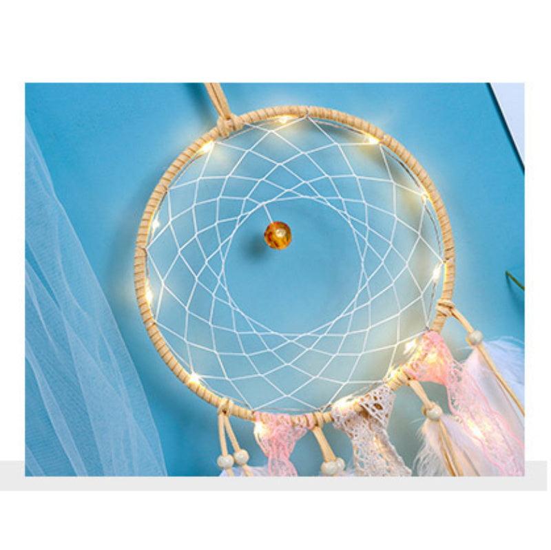 Dream Catcher Led Handmade Dream-catcher Traditional Feather Hanging Home Wall Decoration  Night Dream Catchers  Decor Ornament Wall Hanging Wind Chimes For Home Room Decoration