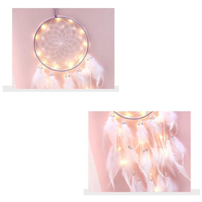 Dream Catcher Led Handmade Dream-catcher Traditional Feather Hanging Home Wall Decoration  Night Dream Catchers  Decor Ornament Wall Hanging Wind Chimes For Home Room Decoration