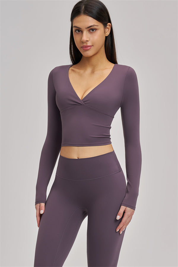 The Swoon Long Sleeve Crop top Leggings 2-Piece Set