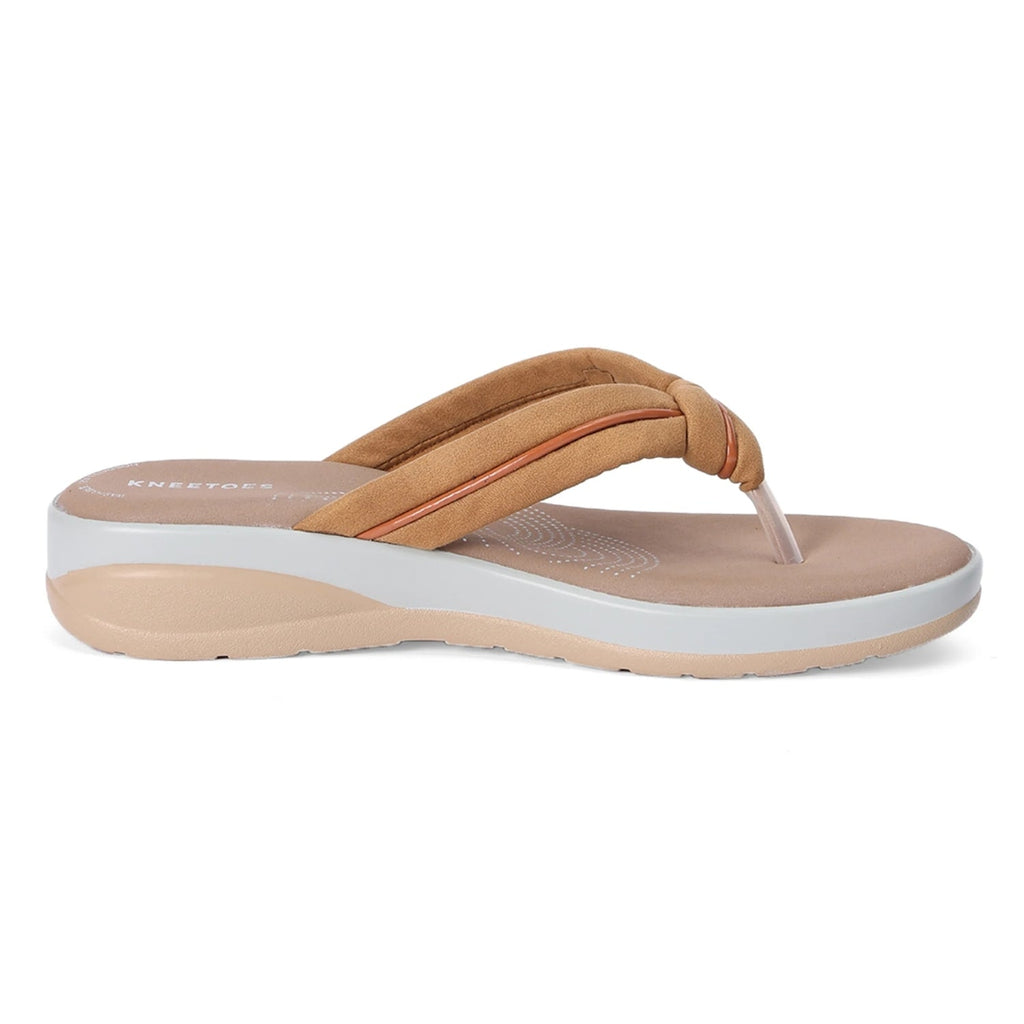 Sarya - Beige Thong Wedges