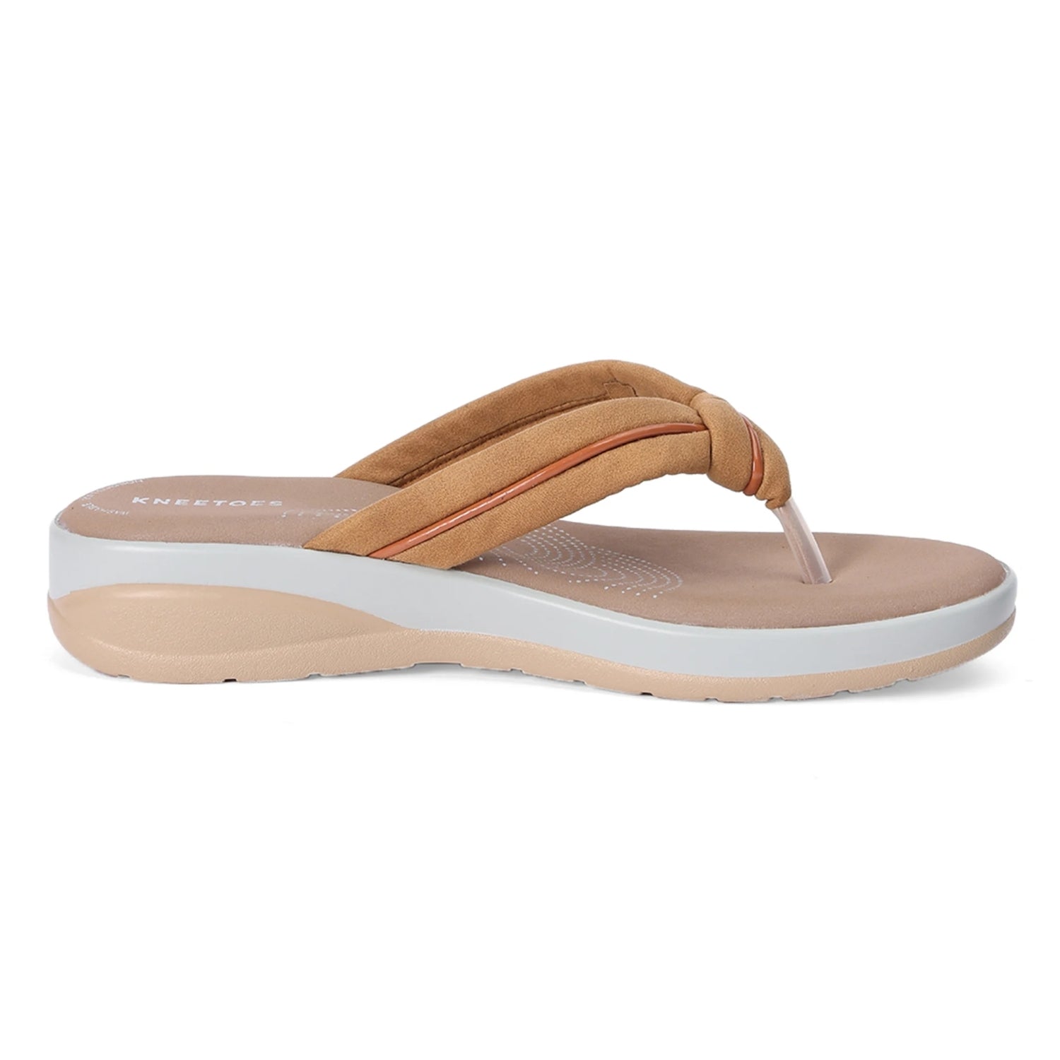Sarya - Beige Thong Wedges