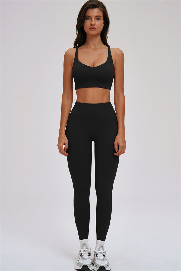 The Kinetic Cross Back Sports Bra Leggings 2-Piece Set