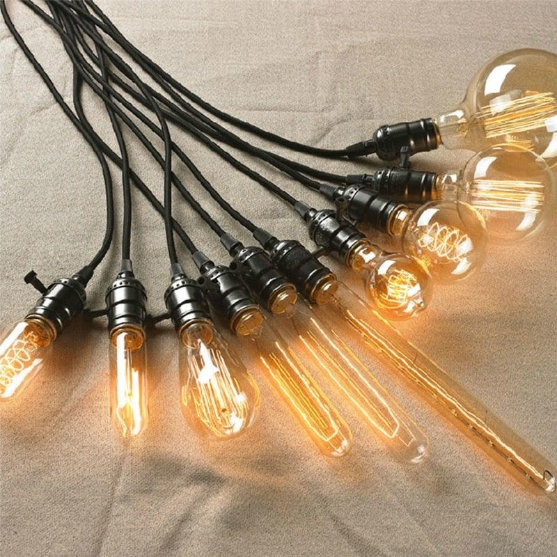 E27 Retro Edison Bulb AC 220V 110V 40W Dimmable Vintage Edison Light bulb ST64 G80 G95 T225 T300 Incandescent Lamp Edison Lamp Bravelight Antique Vintage Light Bulbs, T64 40W 2700K Warm Dimmable, Squirrel Cage Filament Edison Light Bulb for Table Lamp