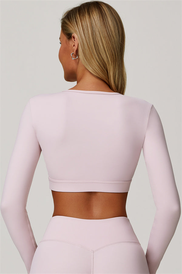 The Lavish Long Sleeve Cut-out Crop Top