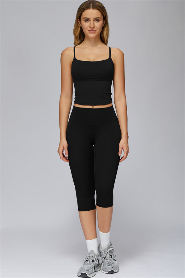 The FlexCore Crop Tank Capri Leggings 2-Piece Set
