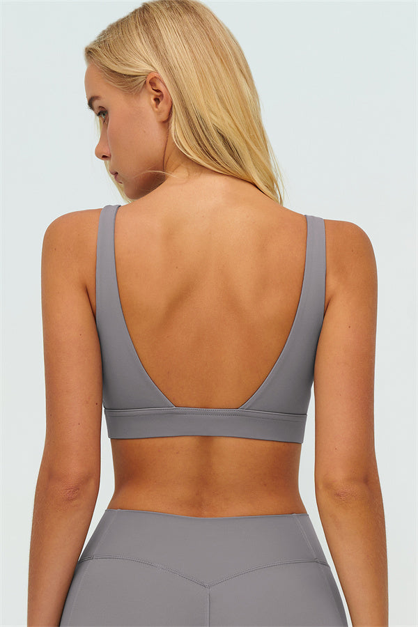 The Lushness V-Back Sports Bra Flared Leggings 2-Piece Set