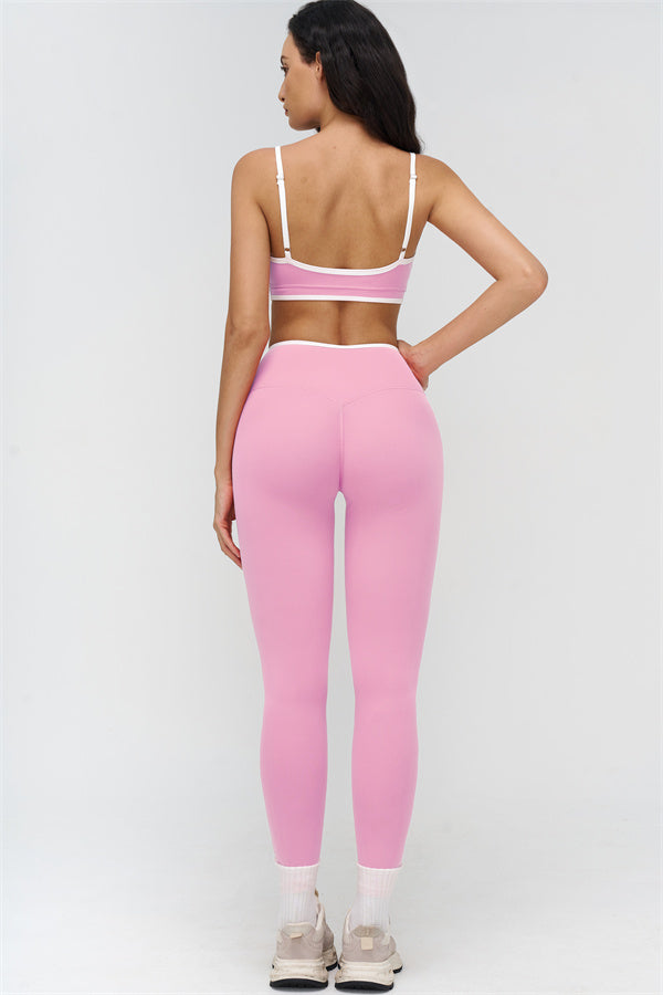 The Crave Contrast Sports Bra Leggings 2-Piece Set