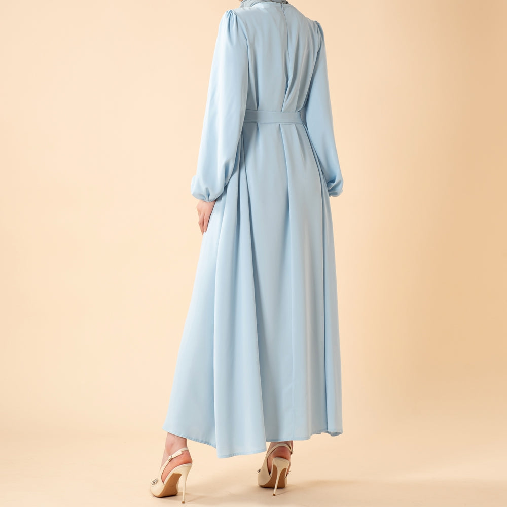 Candy Color Pleated Abaya | Must-have Essential Basic Dress (MA142)