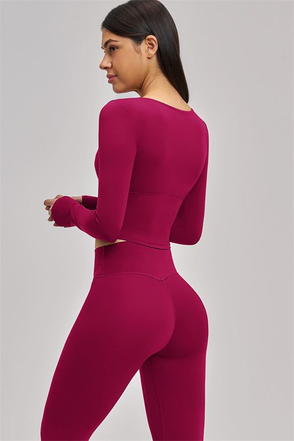 The Swoon Long Sleeve Crop top Leggings 2-Piece Set
